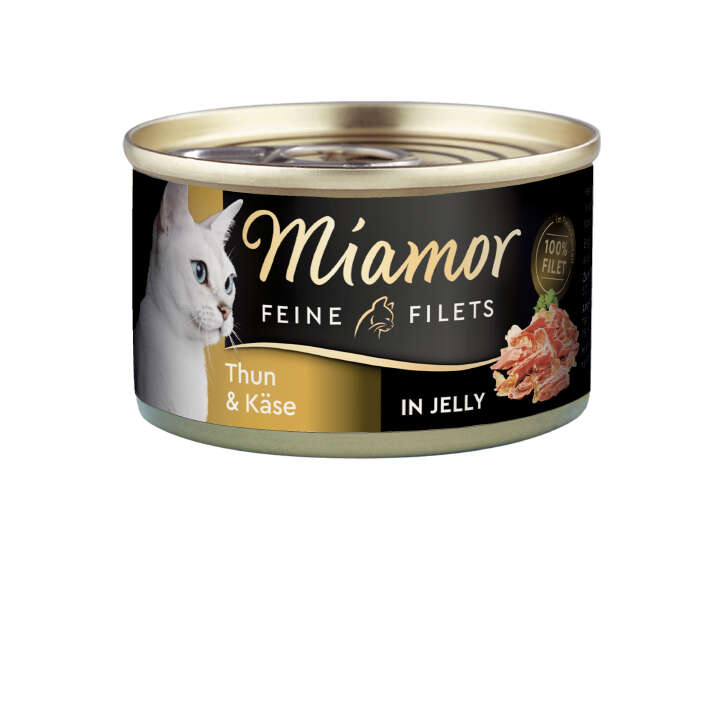 Miamor Katzen-Nassfutter Feine Filets heller Thunfisch+Käse